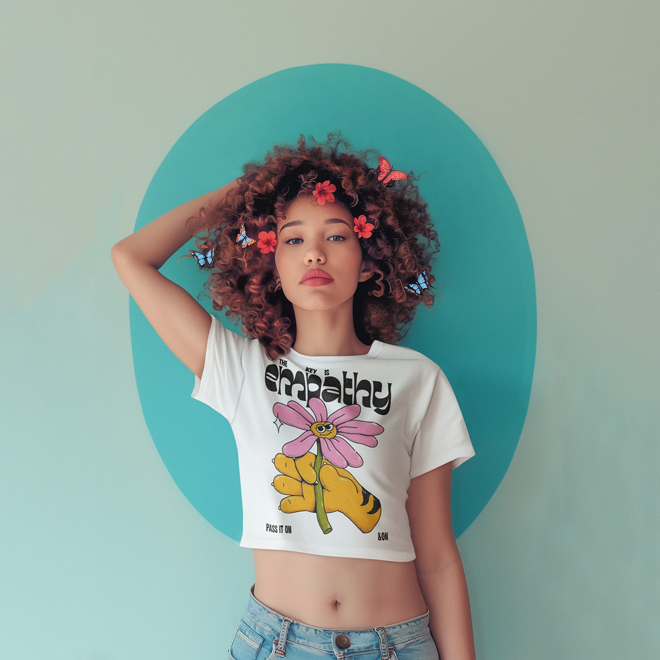 Empathy Bloom Cropped Tee