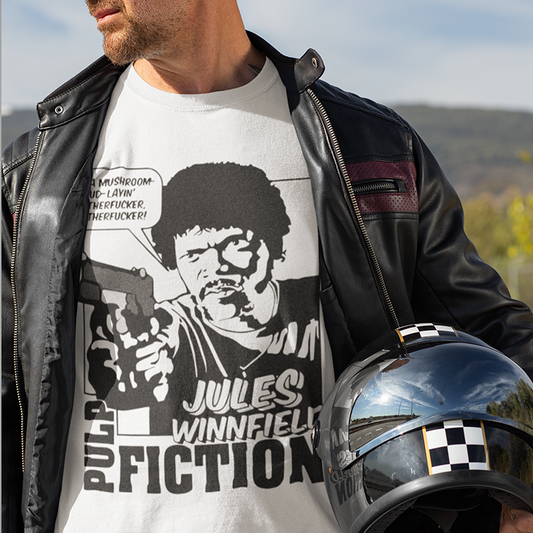 Pulp Power Black&white: The Jules Winnfield Tee 🔥🎬